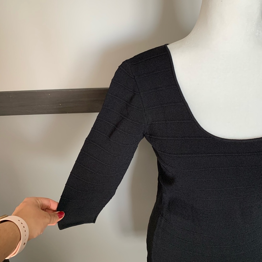 MNG BASICS fitted ribbed 3/4raglan sleeve bodycon - Picture 4 of 15